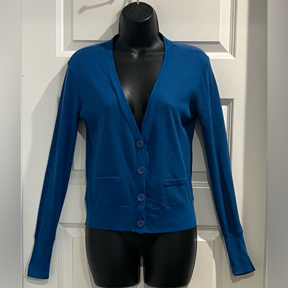 🥈 Cobalt Blue Color Story Sweaters Cardigan